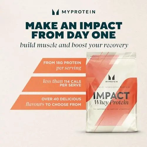 Myprotein Impact Whey Protein Blend, Vanilla, 2.2 lbs (40 Servings) - TrustMedUSA