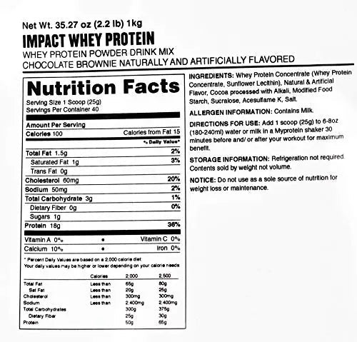 Myprotein - Impact Whey Protein Powder - Flavored Drink Mix - Daily Protein Intake - TrustMedUSA