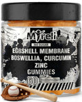 MYRELI Eggshell Membrane 400mg, Boswellia 300mg, Curcumin 250mg & Zinc 20mg Gummies - Baseball Athlete Joint Support, Flexibility, Recovery, Antioxidant, Energy, Endurance - Vegan, Non-GMO, 60 Gummies - TrustMedUSA