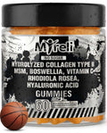 MYRELI Hydrolyzed Collagen Type II 500mg, MSM 700mg, Boswellia 200mg, Vitamin C 400mg, Rhodiola 100mg, Hyaluronic Acid 100mg, Joint Mobility, Flexibility, Basketball Athletes, Vegan, Non GMO, 60 Gummy - TrustMedUSA