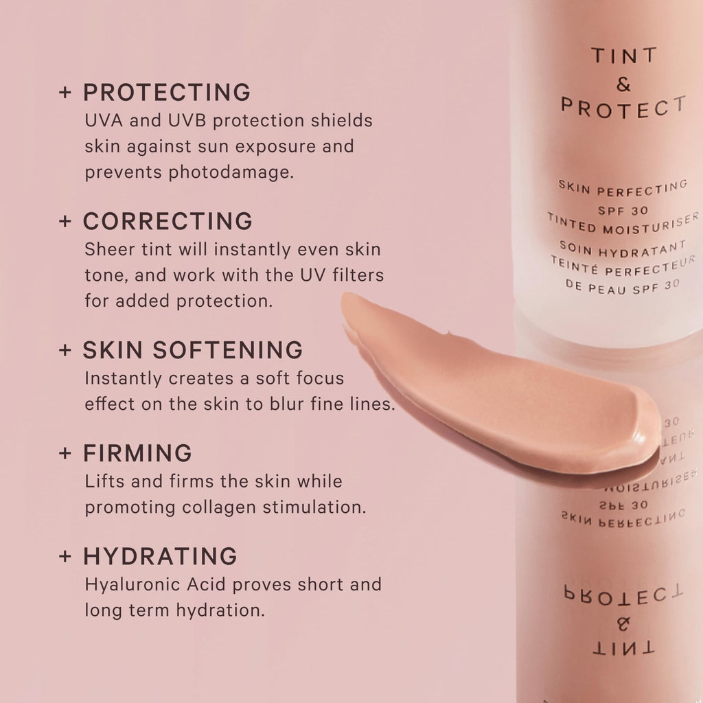 MZ SKIN Tint & Protect Skin Perfecting SPF 30 Tinted Moisturiser 1.01 fl oz | Broad Spectrum UVA/UVB | With Hyaluronic Acid, Kahai Nut Oil & Vitamin C - TrustMedUSA