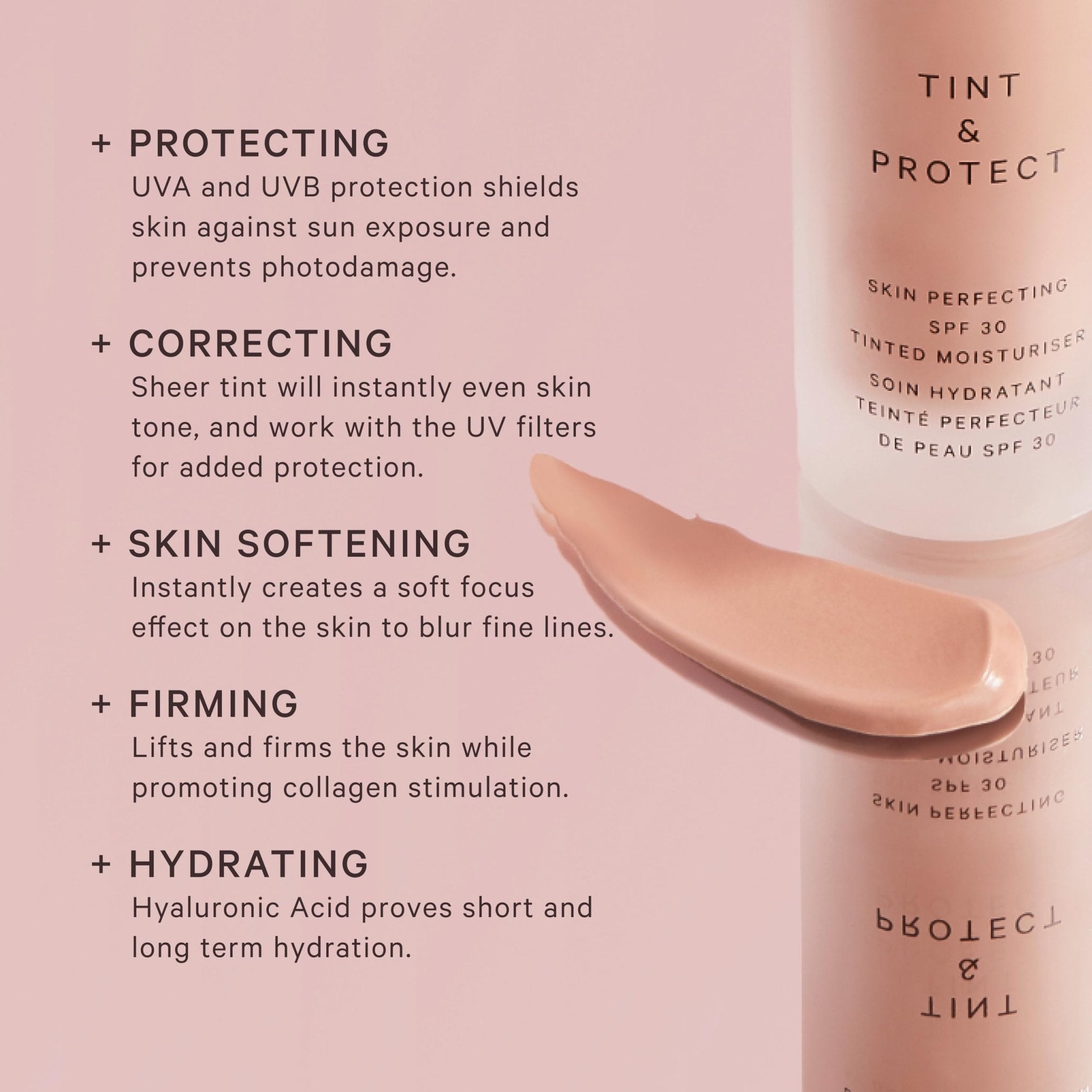 MZ SKIN Tint & Protect Skin Perfecting SPF 30 Tinted Moisturiser 1.01 fl oz | Broad Spectrum UVA/UVB | With Hyaluronic Acid, Kahai Nut Oil & Vitamin C - TrustMedUSA