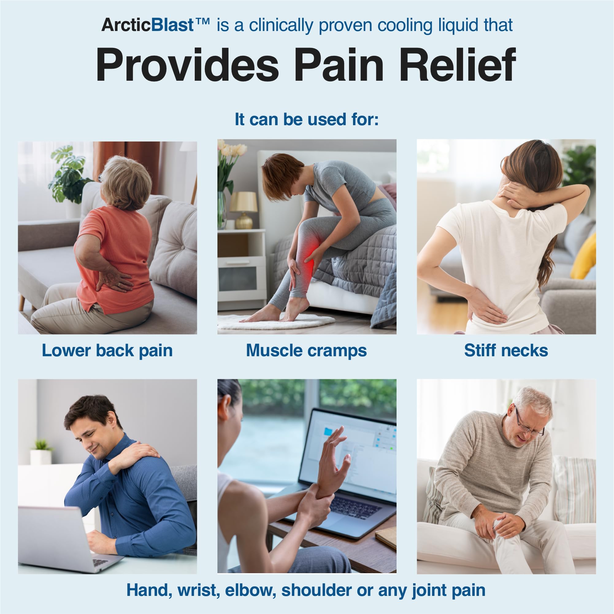 N Labs Arctic Blast Premium Topical Pain Relief Drops – Fast Absorbing DMSO, Menthol & Camphor for Back, Knee, Shoulder, Joint & Muscle Pain – Cooling Rub Formula – Made in USA – 1 fl oz - TrustMedUSA