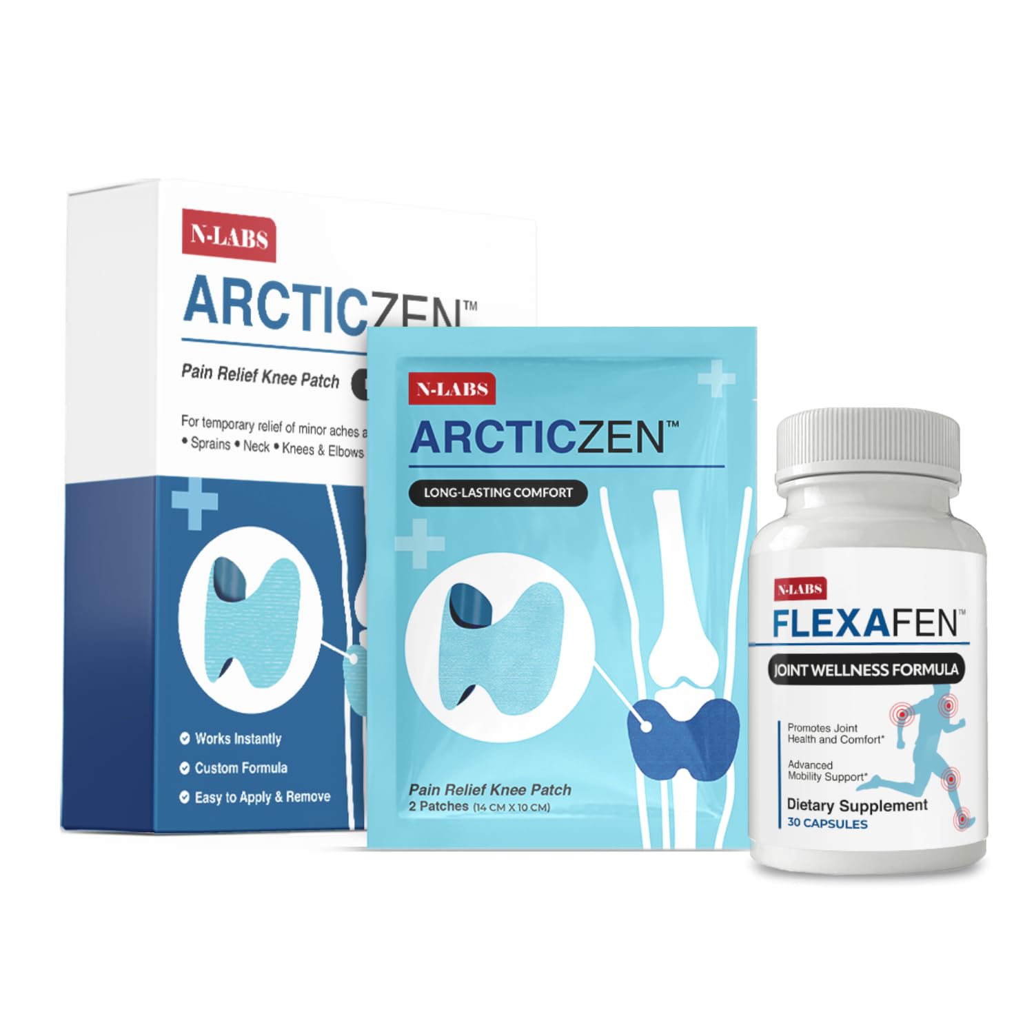 N-Labs Mobility Support Bundle – Supports Joint Health, Flexibility & Knee Comfort – Flexafen & ArcticZen for Comprehensive Joint Care & Active Living – 30 Day Supply - TrustMedUSA