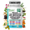 NAC-n-acetyl cysteine- Quercetin Zinc Bromelain Supplement | Extra Strength with Vit C, D3, Apple Cider Vinegar, Elderberry, Hawthorn Berry, Turmeric | Immune Support|120 Vegan Capsules | USDA Organic - TrustMedUSA