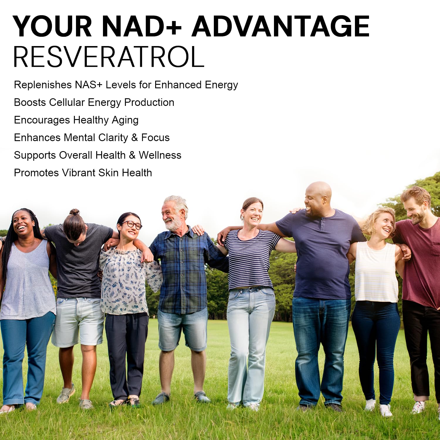 NAD+ Resveratrol Supplement with Quercetin – NMN Alternative for Cellular Energy Support, Focus & Healthy Aging – High Potency 500mg NAD+ Formula, Vegan, Non-GMO, Gluten-Free, Made in USA, 60 Capsules - TrustMedUSA