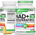 NAD+ Supplement, 1,360mg Max Strength Liposomal | Resveratrol, Quercetin, Green Tea | Cellular Energy & Healthy Aging for Men & Women | 800mg of 100% High Purity NAD+ for Energy, Focus - 90 Capsules - TrustMedUSA