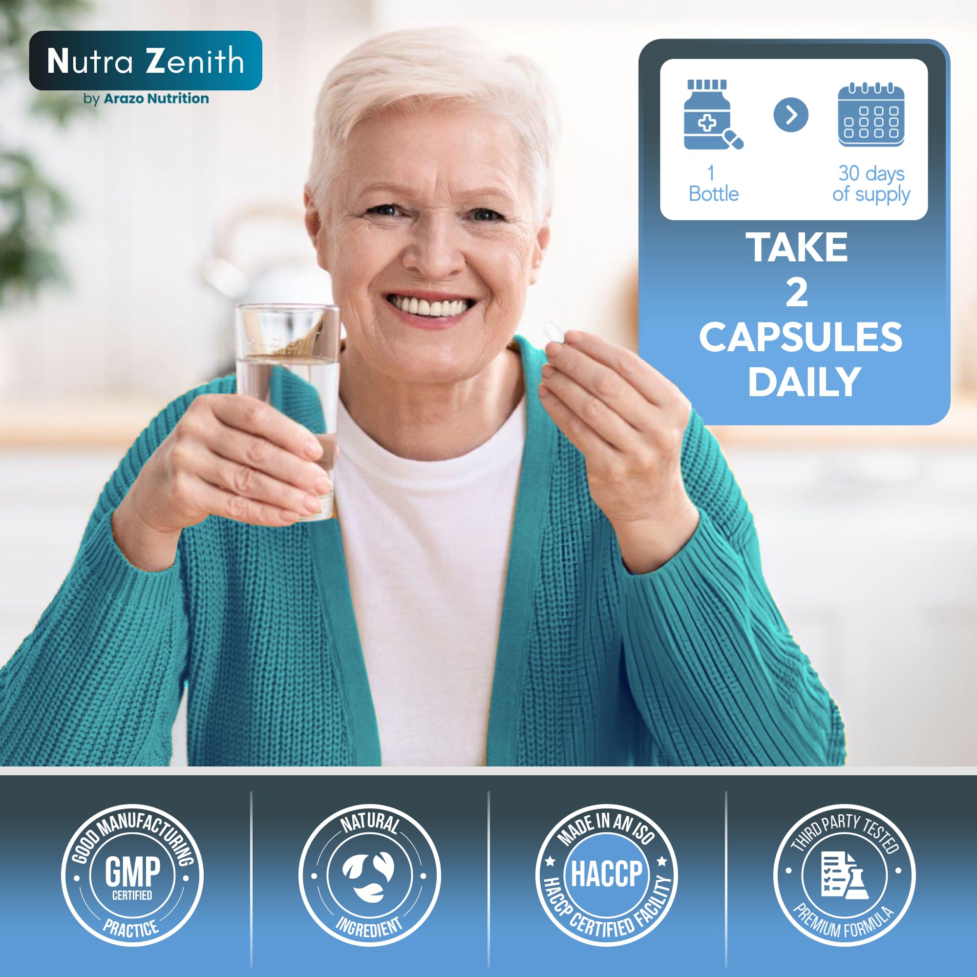 NAD+ Supplement with Nicotinamide Riboside (NMN Alternative), CoQ10 & Resveratrol – 60 Capsules for Healthy Aging Support, Energy Boost & Cognitive Function Enhancement – Cellular Renewal & Vitality - TrustMedUSA
