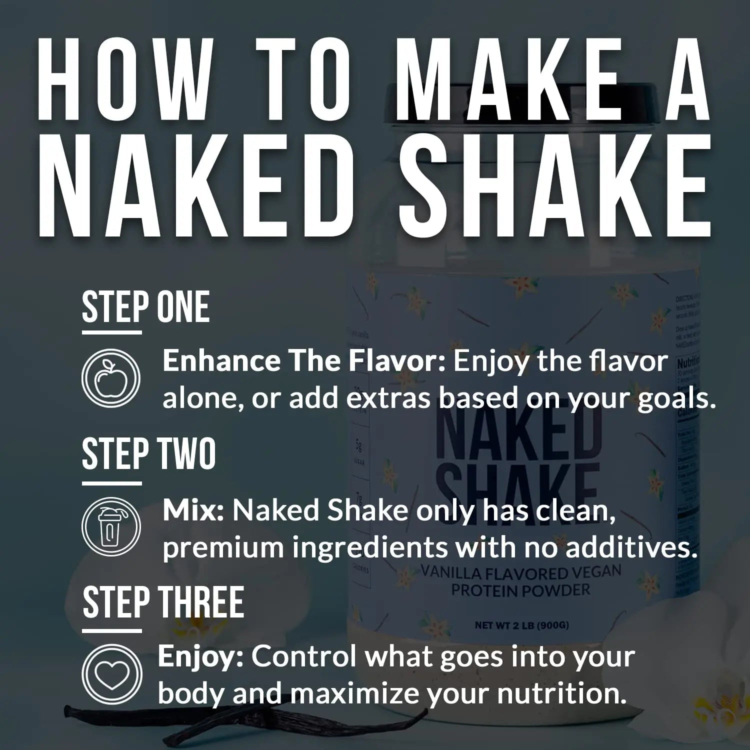 NAKED nutrition Naked Shake - Vanilla Protein Powder - Plant Based Protein Shake - TrustMedUSA