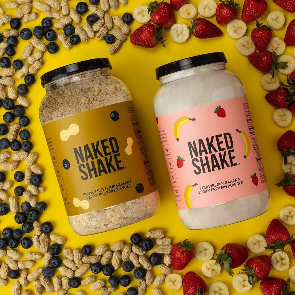 NAKED nutrition Naked Shake - Vegan Protein Powder, Strawberry Banana - Flavored Plant - TrustMedUSA