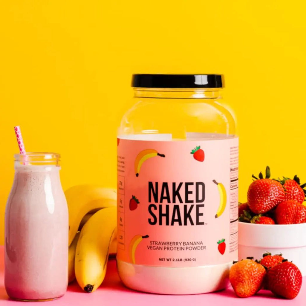 NAKED nutrition Naked Shake - Vegan Protein Powder, Strawberry Banana - Flavored Plant - TrustMedUSA