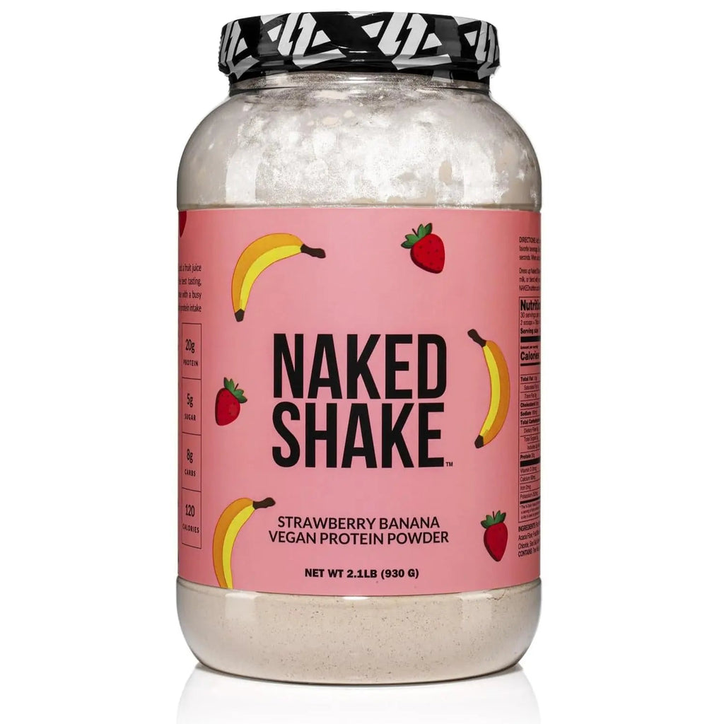 NAKED nutrition Naked Shake - Vegan Protein Powder, Strawberry Banana - Flavored Plant - TrustMedUSA