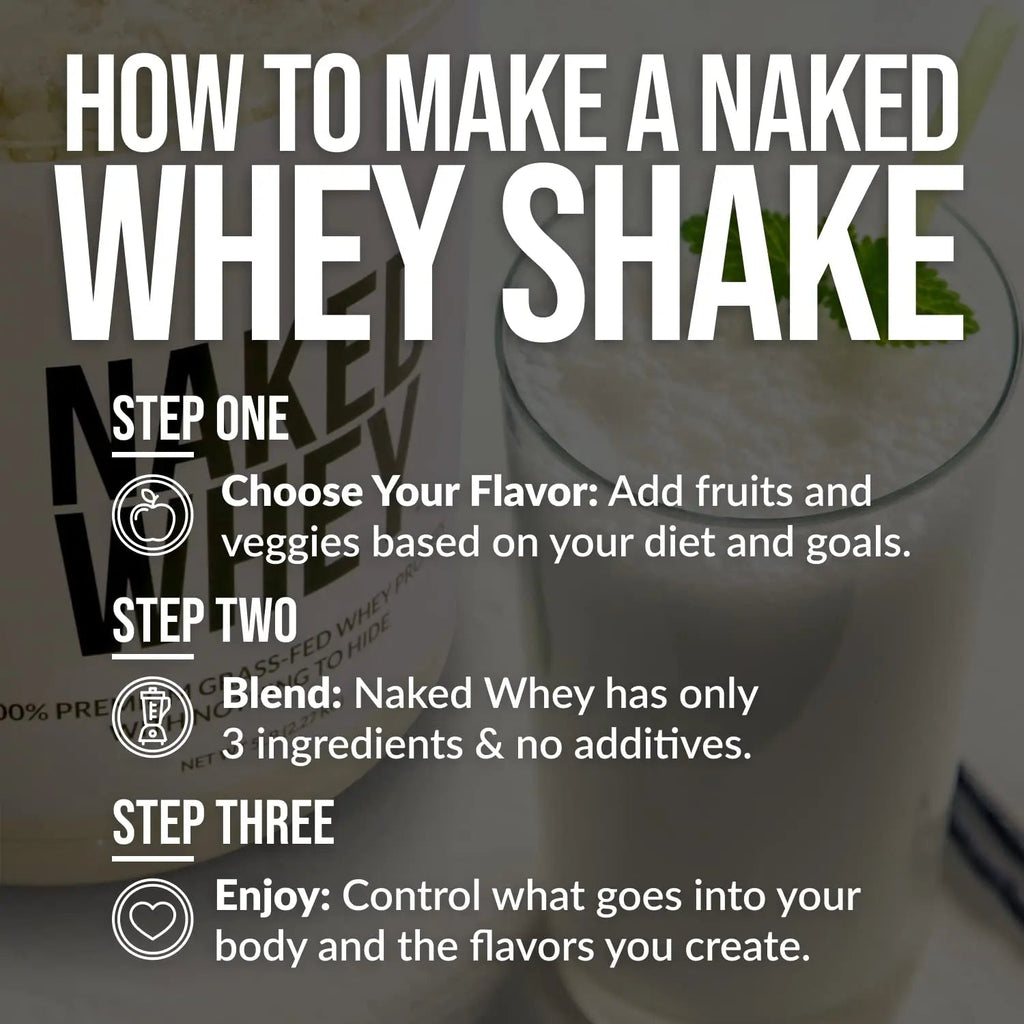 NAKED Nutrition Whey Vanilla Protein - All Natural Grass Fed Whey Protein Powder - TrustMedUSA
