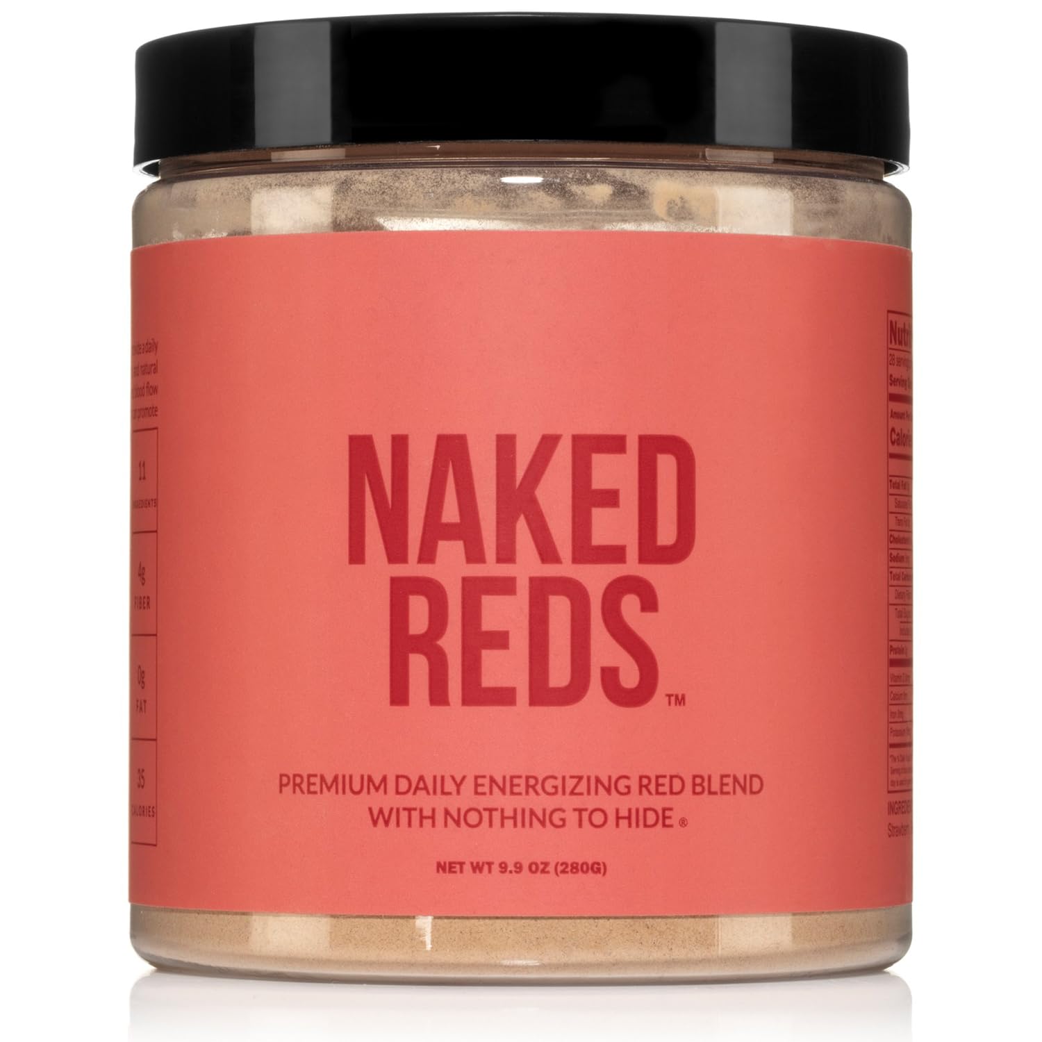NAKED Reds Superfood Powder - Healthy, Energizing Polyphenol Fruit Powder Mix, No Fillers, No Additives, Vegan, Non-GMO, Gluten Free - 28 Servings - TrustMedUSA