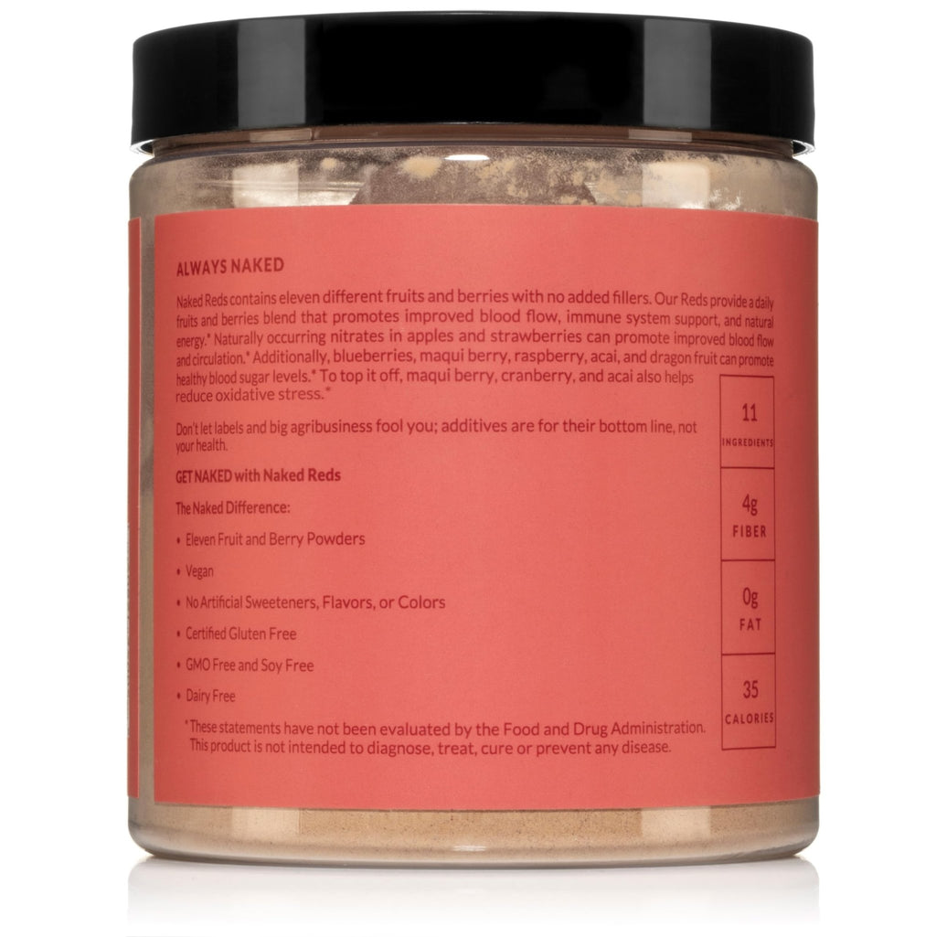 NAKED Reds Superfood Powder - Healthy, Energizing Polyphenol Fruit Powder Mix, No Fillers, No Additives, Vegan, Non-GMO, Gluten Free - 28 Servings - TrustMedUSA