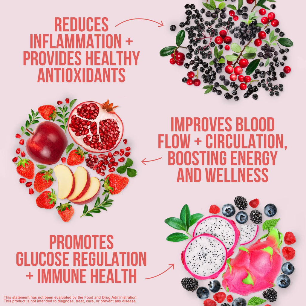 NAKED Reds Superfood Powder - Healthy, Energizing Polyphenol Fruit Powder Mix, No Fillers, No Additives, Vegan, Non-GMO, Gluten Free - 28 Servings - TrustMedUSA