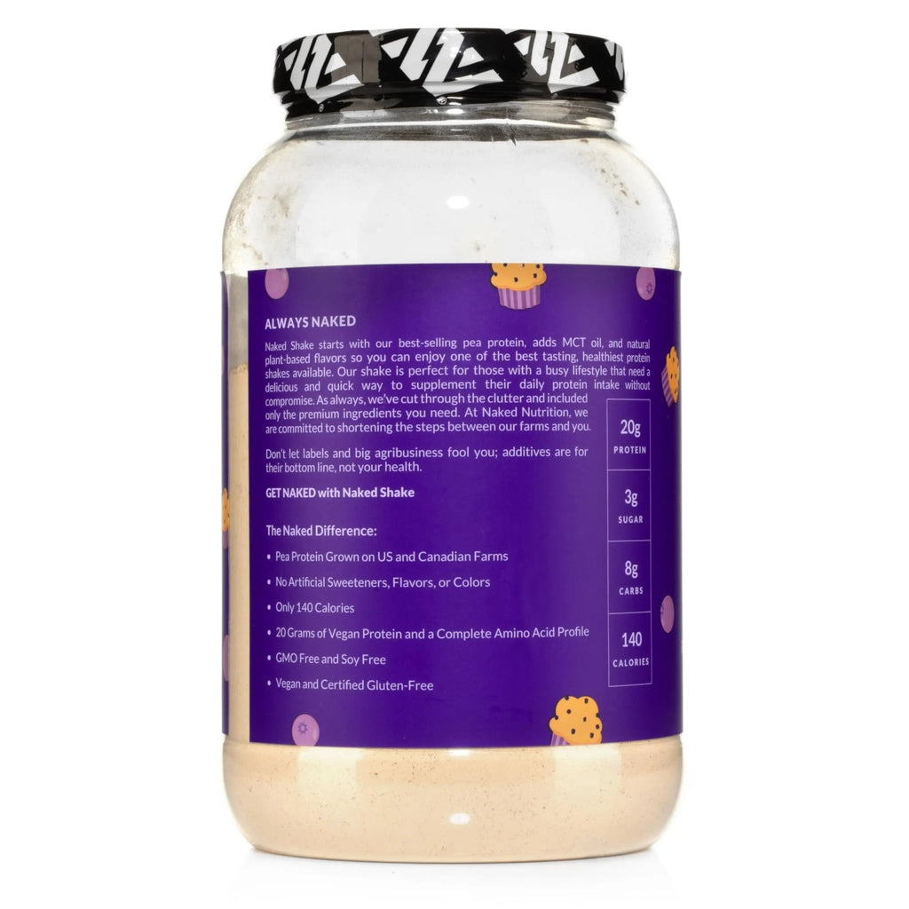 Naked Shake - Blueberry Muffin Protein Powder - Flavored Plant Based Protein - TrustMedUSA