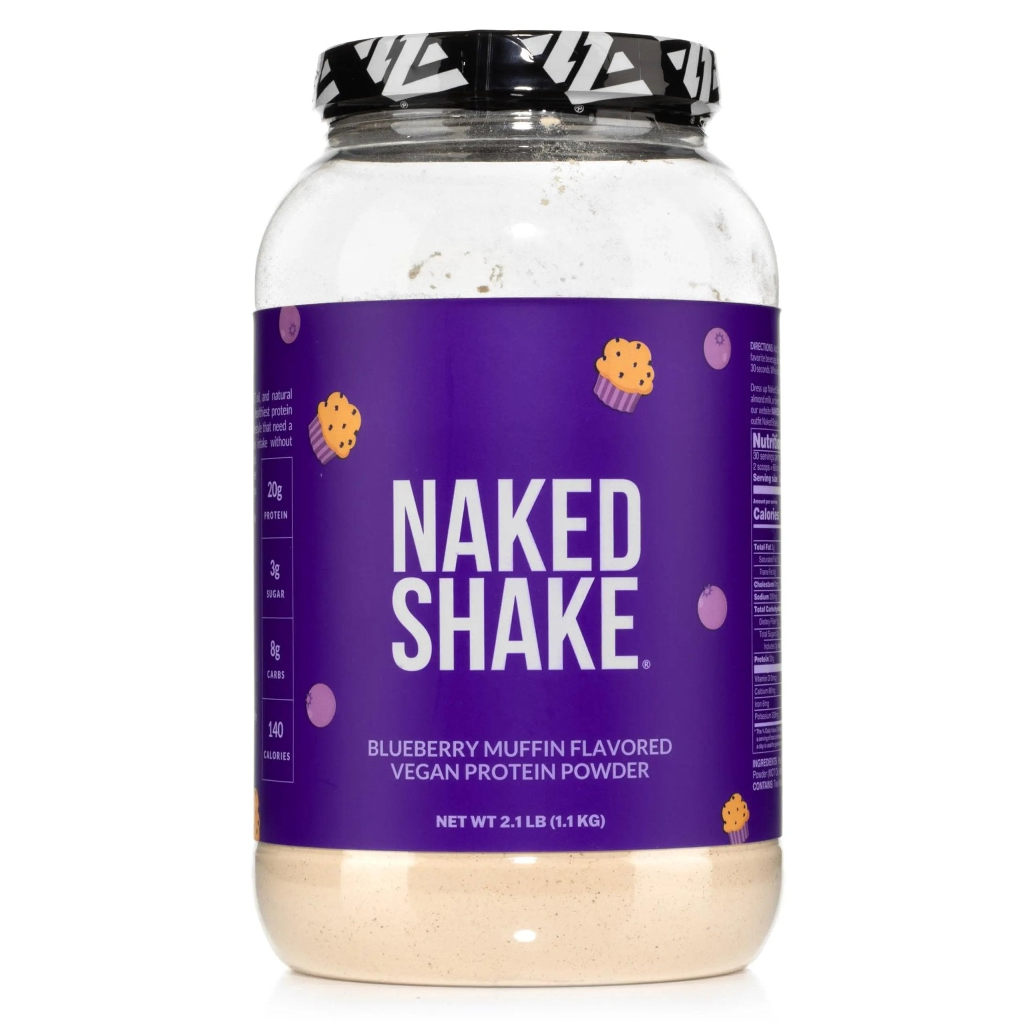 Naked Shake - Blueberry Muffin Protein Powder - Flavored Plant Based Protein - TrustMedUSA