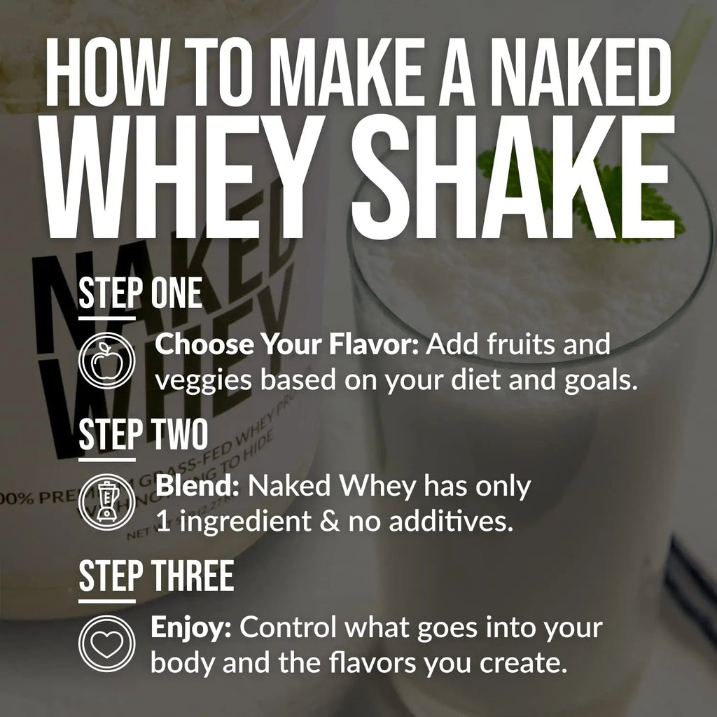 NAKED WHEY 5LB 100% Grass Fed Unflavored Whey Protein Powder - US Farms - TrustMedUSA