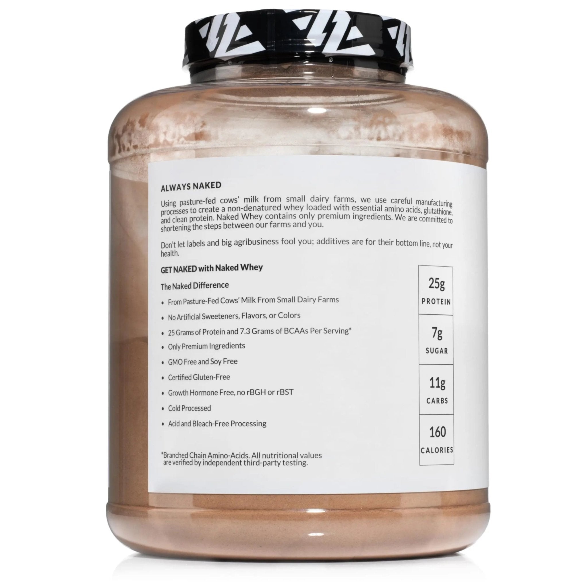 NAKED Whey Double Chocolate Grass Fed Whey Protein Powder, No GMO, No Soy - TrustMedUSA