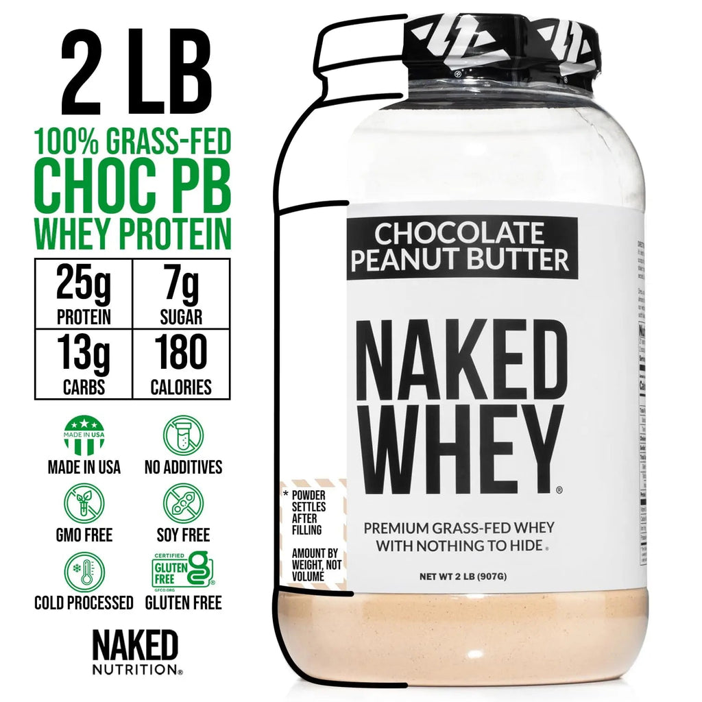 NAKED Whey Protein Powder (Chocolate PB, 2 LB) - TrustMedUSA