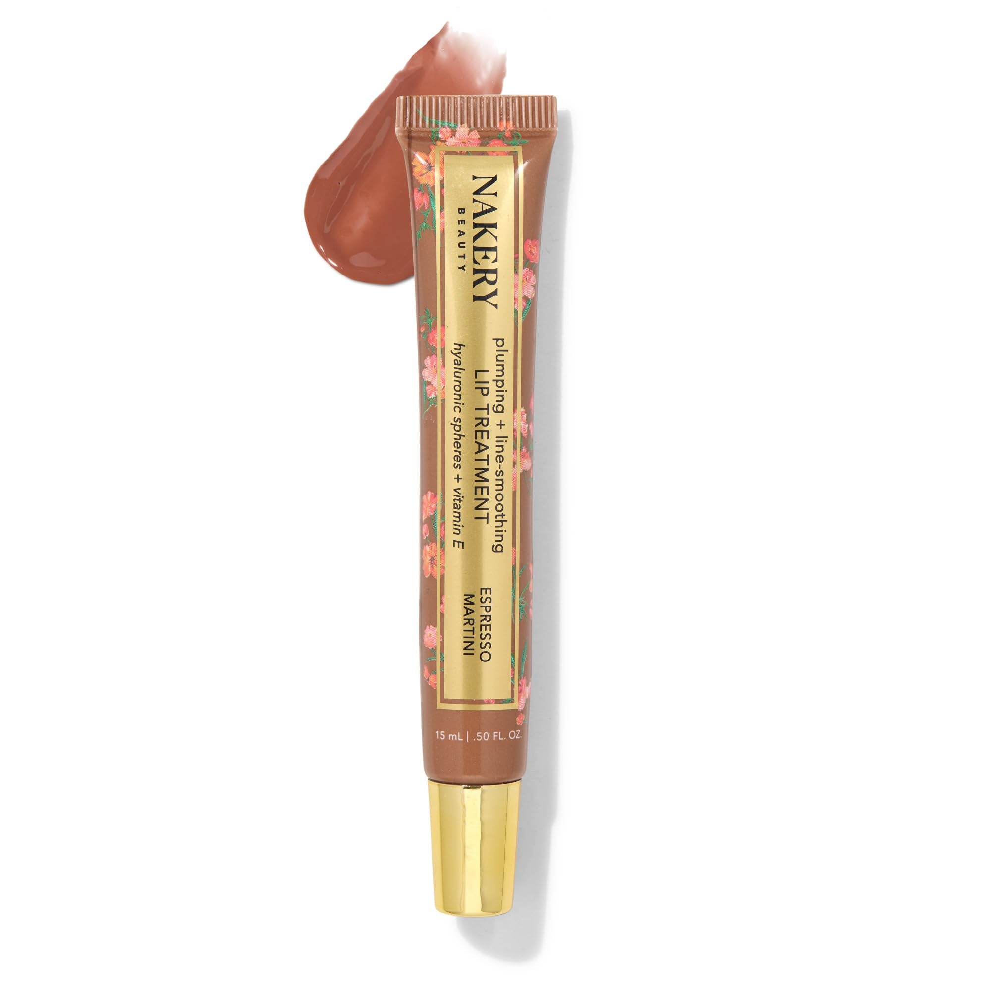 Nakery Plumping Lip Treatment for Dry Cracked Lips - Line Smoothing Lip Plumper for Women with Hyaluronic Acid Serum for Lips - Non Sticky Lip Gloss Plumper for Petal Soft Lips – Espresso Martini - TrustMedUSA