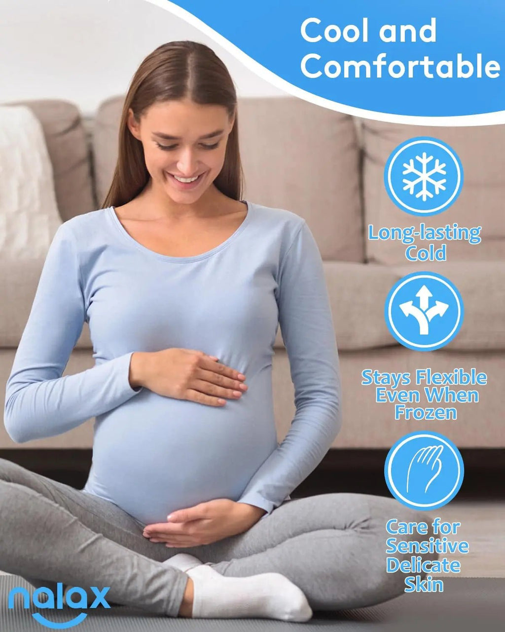 nalax Hemorrhoid Treatment Ice Pack for Fast Relief, FSA-HSA Eligible Cooling Gel Pads, Ultra-Soft, No Mess, Home Use for Hemorrhoid Sufferers & New Moms with Hemorrhoids, Includes 2 Storage Cases - TrustMedUSA