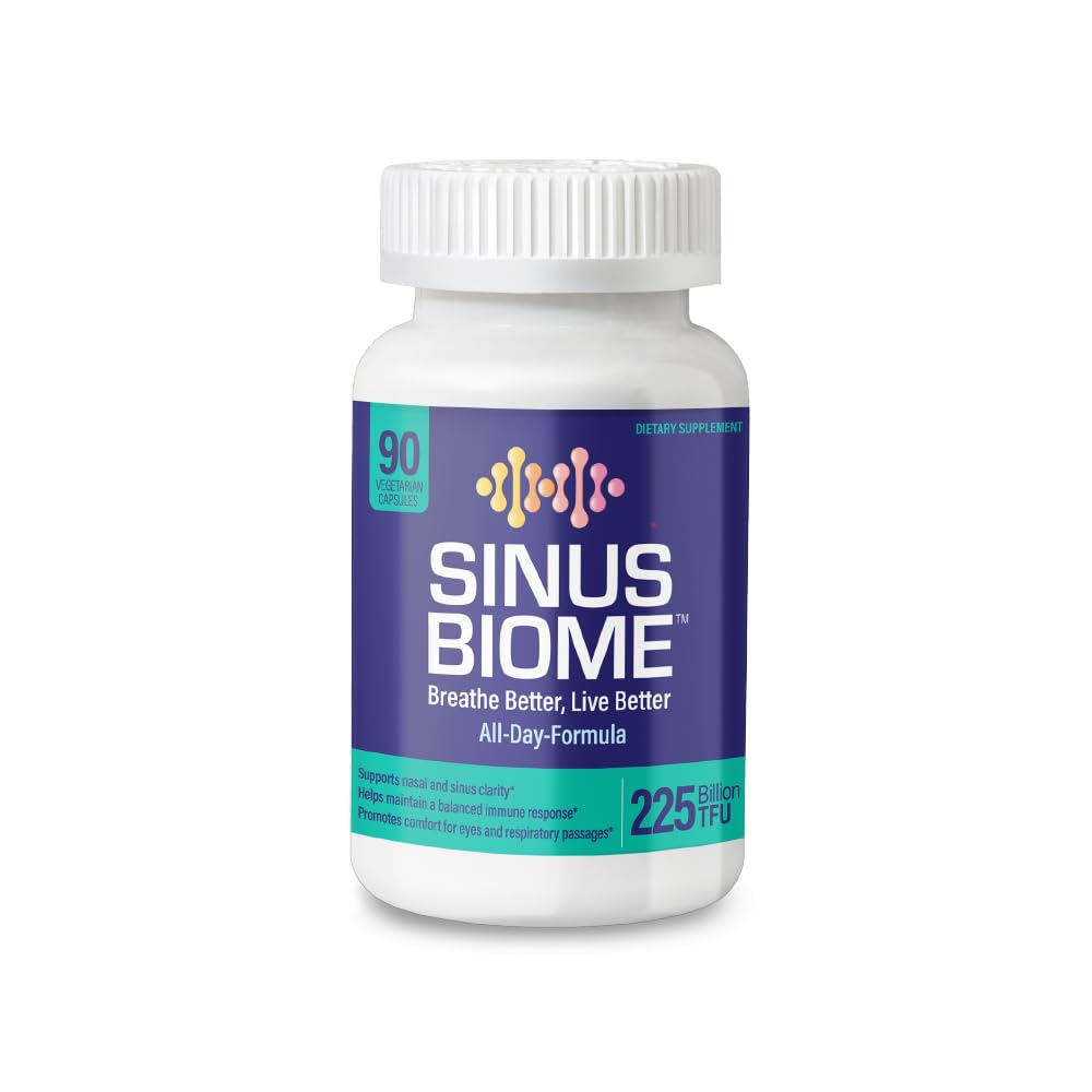 NANOWELL Sinus Biome All-Day Formula Dietary Supplement, 90 Vegetarian Capsules, 225 Billion TFU for Nasal, Sinus, Respiratory Support - TrustMedUSA
