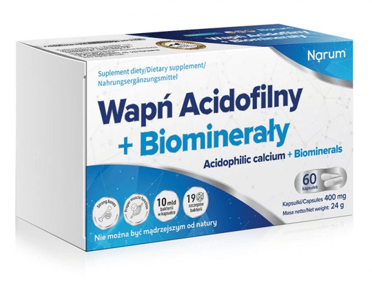 NARUM Calcium Acidophilus + Biominerals 400 mg | 60 capsules - TrustMedUSA
