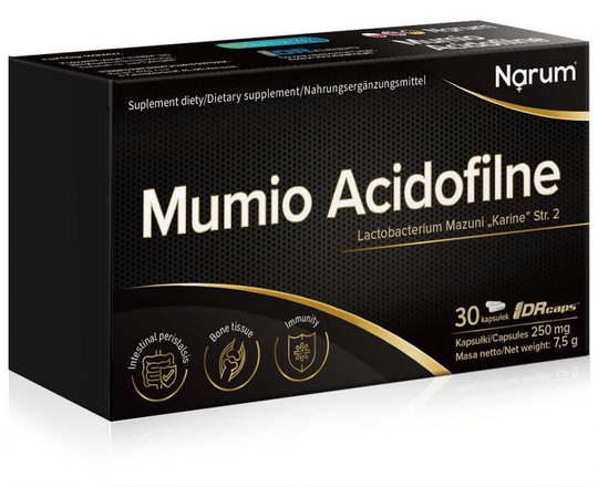 Narum Mumio Acidophilic HEALTHY BONES, JOINTS & MUSCLES 250 mg | 30 capsules - TrustMedUSA