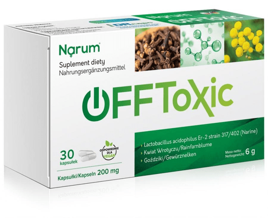 Narum Narine OFFtoxic 200 mg Probiotic 30 caps ORGANIC CLEANING - TrustMedUSA