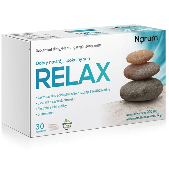 Narum Relax 200mg 30 Softgels With Lactobacillus acidophilus Er-2 strain 317/402 Narine - TrustMedUSA