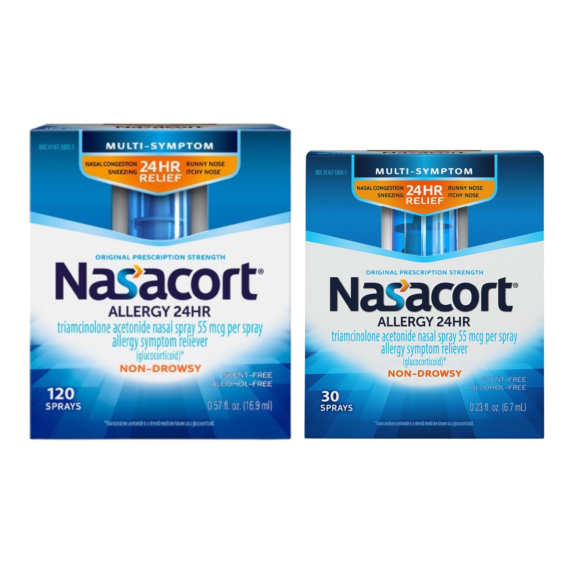 Nasacort 24HR Allergy Nasal Spray for Adults, Non-drowsy & Alcohol Free, 150 Spray Pack - Maple Wellness Supplements