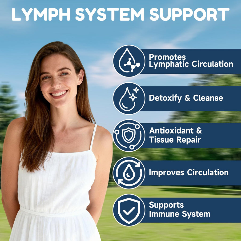 NaSeny Lymphatic Drainage Drops, 9 IN1 Lymphatic Drainage Supplements for Detox & Cleanse, Immune System Support with Echinacea, Elderberry, Dandelion, Arctium Lappa, 2 FL OZ - Maple Wellness Supplements