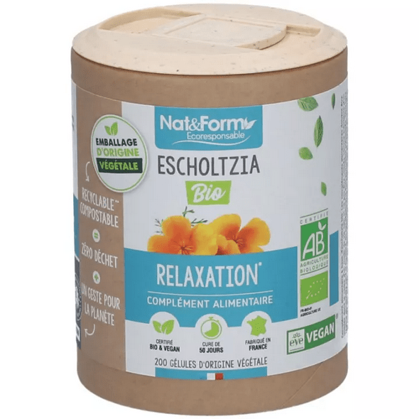 Nat & Form Escholtzia Bio 200 Vegetable Capsules Eco - TrustMedUSA