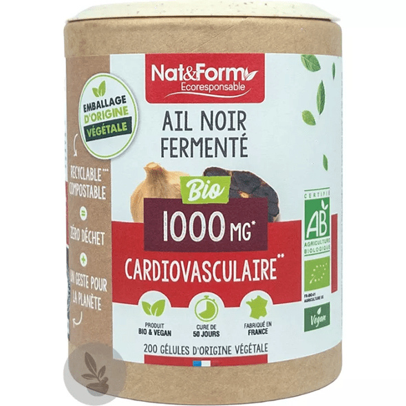 Nat & Form Organic Black Garlic 200 Vegetable Capsules - TrustMedUSA