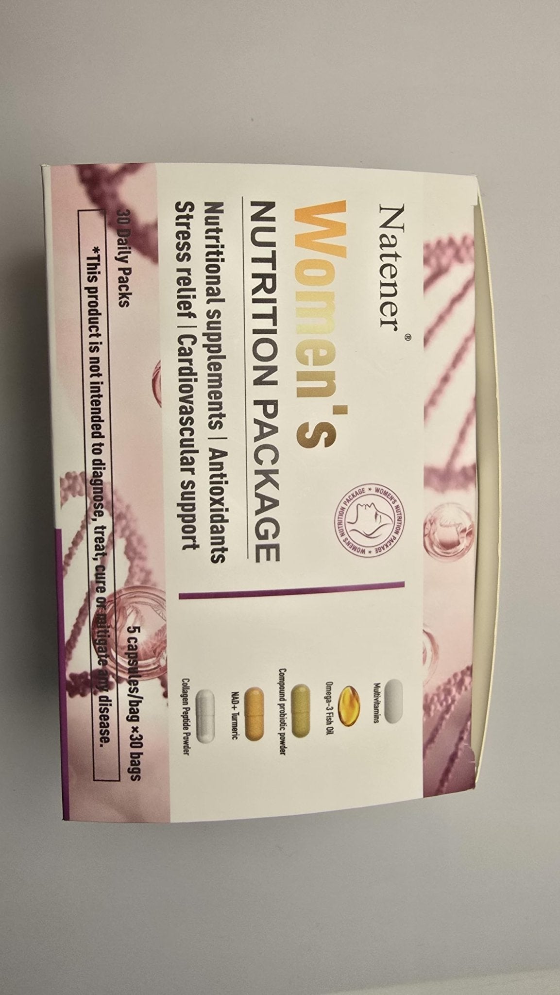 Natener 6 in 1 Women Vaginal Probiotics, 80B CFU Lactobacillus + 800mg Omega-3 + 250mg NAD+ + 179.5mg Vitamin C Promote Healthy Vaginal Odor & Vaginal Flora - TrustMedUSA