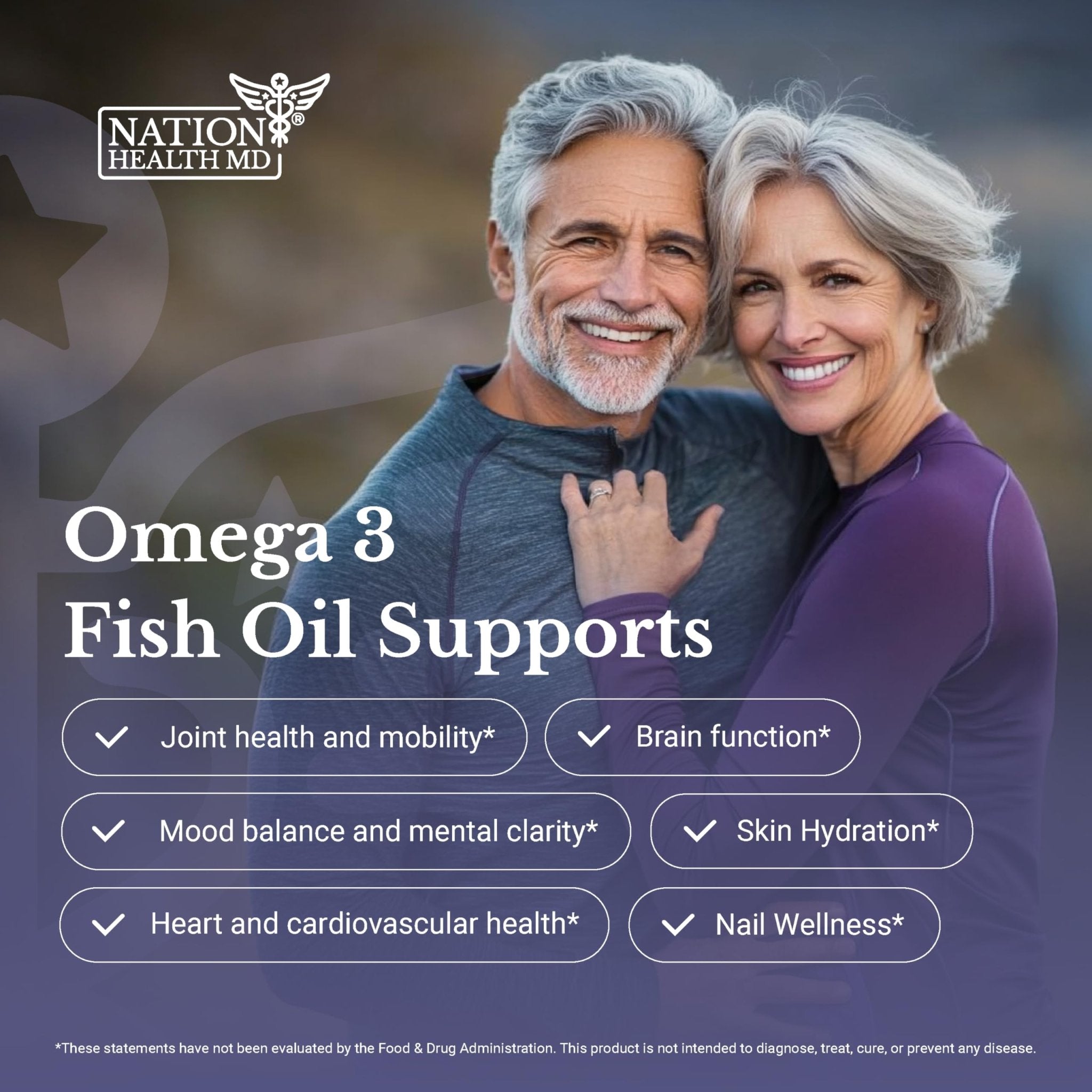 NATION HEALTH MD Omega-3 MD Fish Oil - Omega 3 Supplement for Women & Men - Wild-Caught & Burpless Fish Oil 3600 mg - with Omega3 Fatty Acid EPA 1300 mg + DHA 860 mg - 90 Softgels - Maple Wellness Supplements