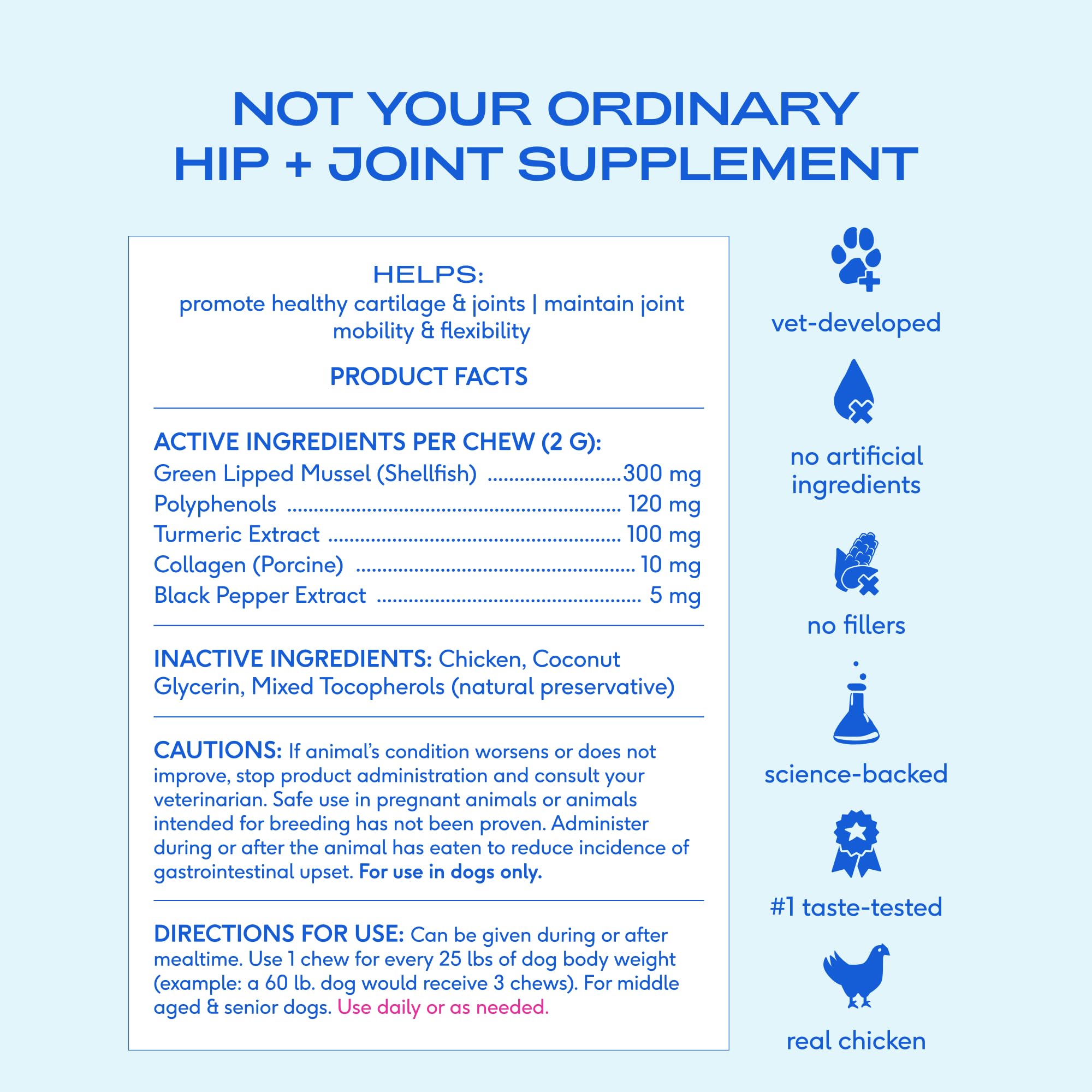Native Pet Inflammatory Care - Pain Relief for Dogs - Green-Lipped Mussel, Turmeric & Collagen for Dogs - Hip and Joint Supplement Supports Healthy Inflammatory Response & Joint Comfort - 60 Chews - TrustMedUSA