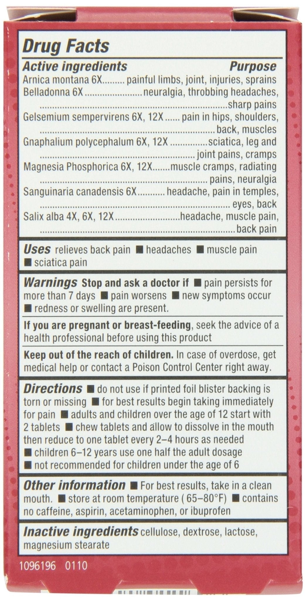 Natrabio Pain Relief Tablets, 60 Count - TrustMedUSA