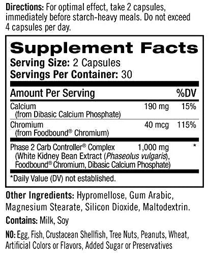 Natrol Carb Intercept with Phase 2 Carb Controller Capsules, White Kidney (Pack of 12) - TrustMedUSA