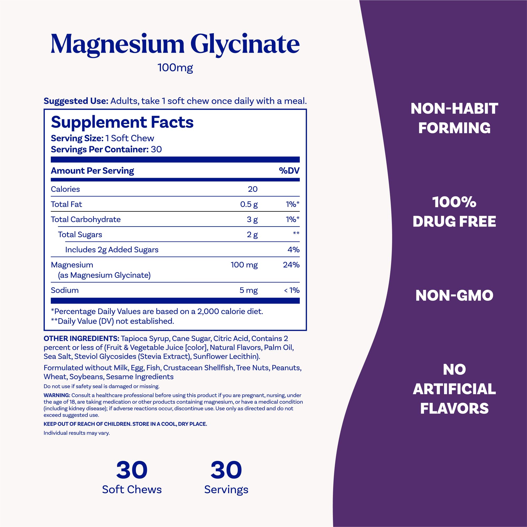 Natrol Magnesium Glycinate Supplements 100mg, Cherry Lemon Soft Chews for Healthy Sleep and Body, Magnesium Glycinate 100mg, Up to a 30 Day Supply - TrustMedUSA