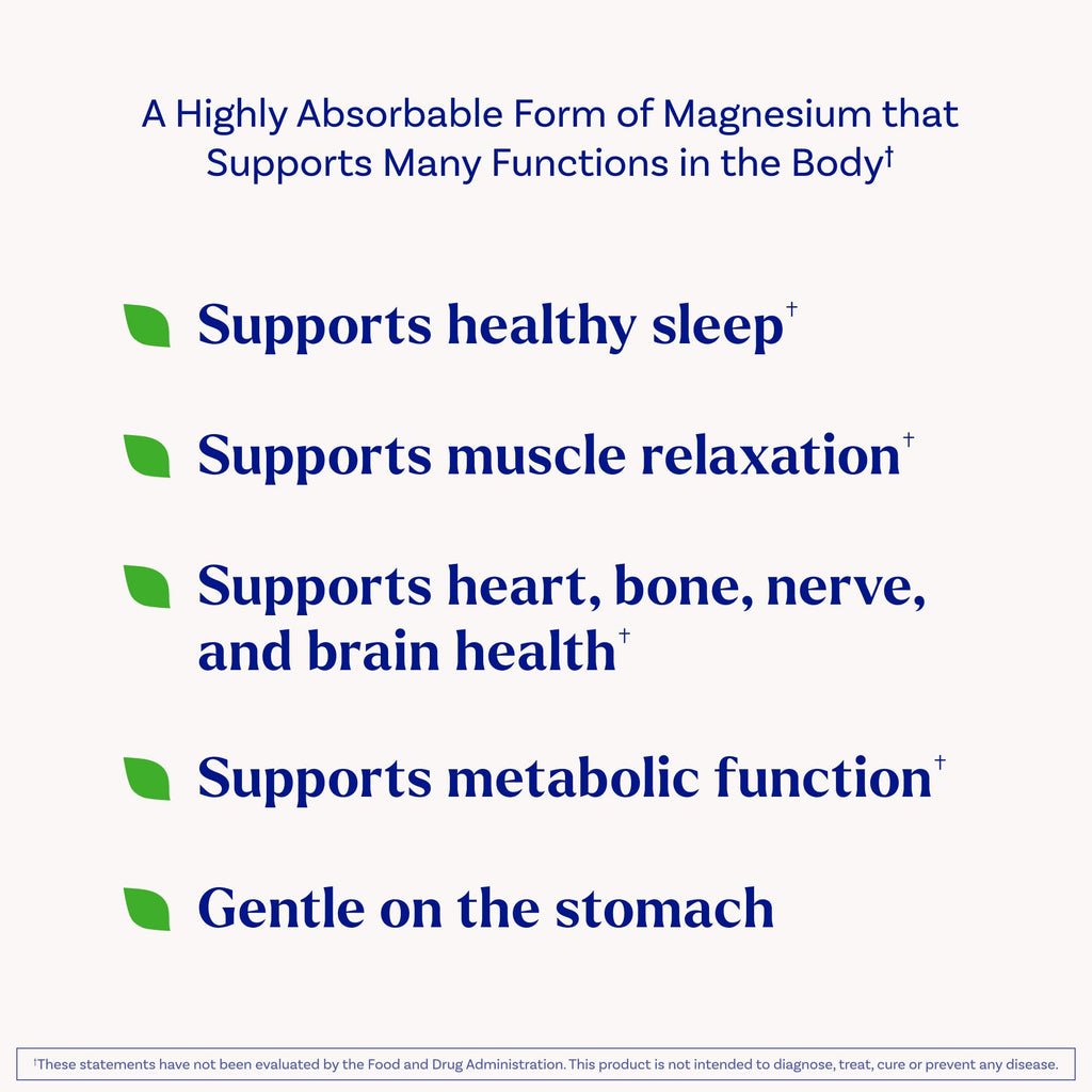 Natrol Magnesium Glycinate Supplements 240 mg - High Absorption - Calm Magnesium Glycinate for Sleep - 60 Capsules, 30 Day Supply - TrustMedUSA