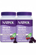 Natrol Sleep & Restore Magnesium Glycinate Blend Gummies, Magnesium for Sleep Aids for Adults, Melatonin-Free, Cherry Flavored, 30 Day Supply, 60 Gummies (Pack of 2) - TrustMedUSA