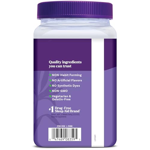 Natrol Sleep + Restore Magnesium Glycinate Blend Gummies with Melatonin 5mg - Calm Magnesium with GABA, Botanical Blend, Cherry Flavor, 60 Gummies - TrustMedUSA