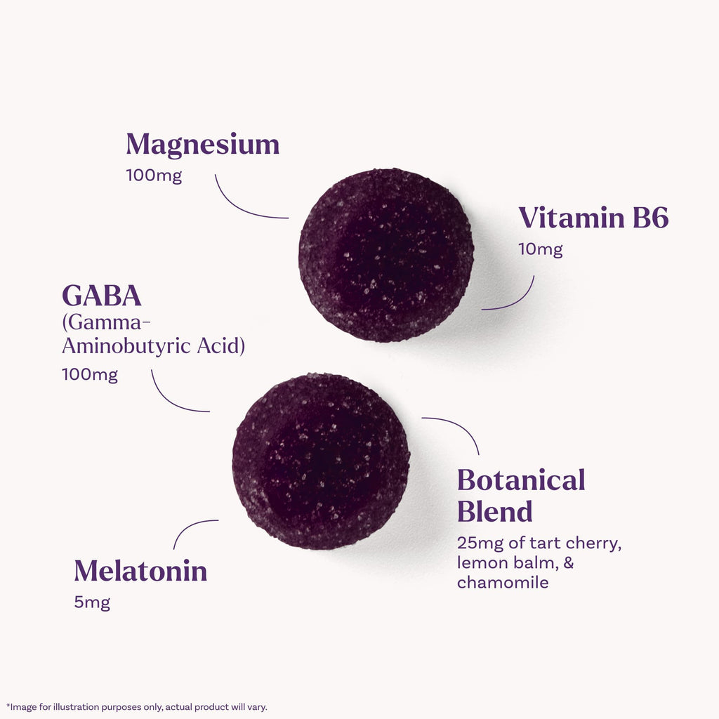 Natrol Sleep + Restore Magnesium Glycinate Blend Gummies with Melatonin 5mg - Calm Magnesium with GABA, Botanical Blend, Cherry Flavor, 60 Gummies - TrustMedUSA