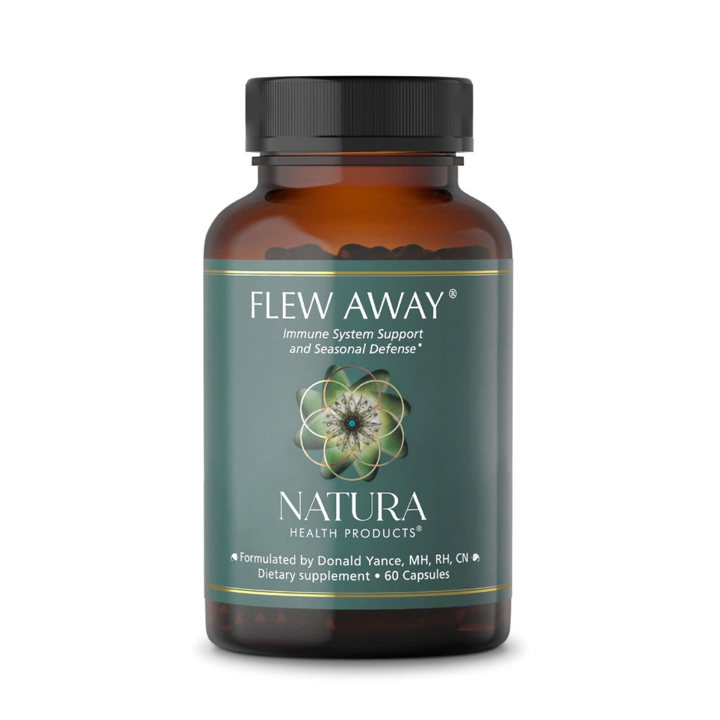 Natura Health Products Flew Away Supplement - Immune System Support & Seasonal Defense - Featuring Ginger, Elderberry, Propolis and Eucalyptus (60 Capsules) - TrustMedUSA