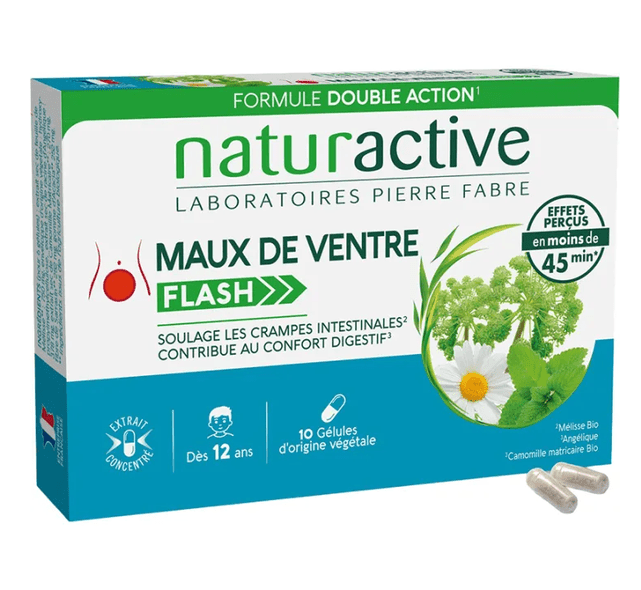 Naturactive Maux de Ventre Flash 10 capsules - TrustMedUSA