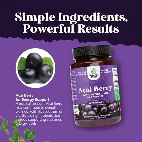Natural Acai Berry Weight Loss Supplement Detox Products Antioxidant Superfood - TrustMedUSA