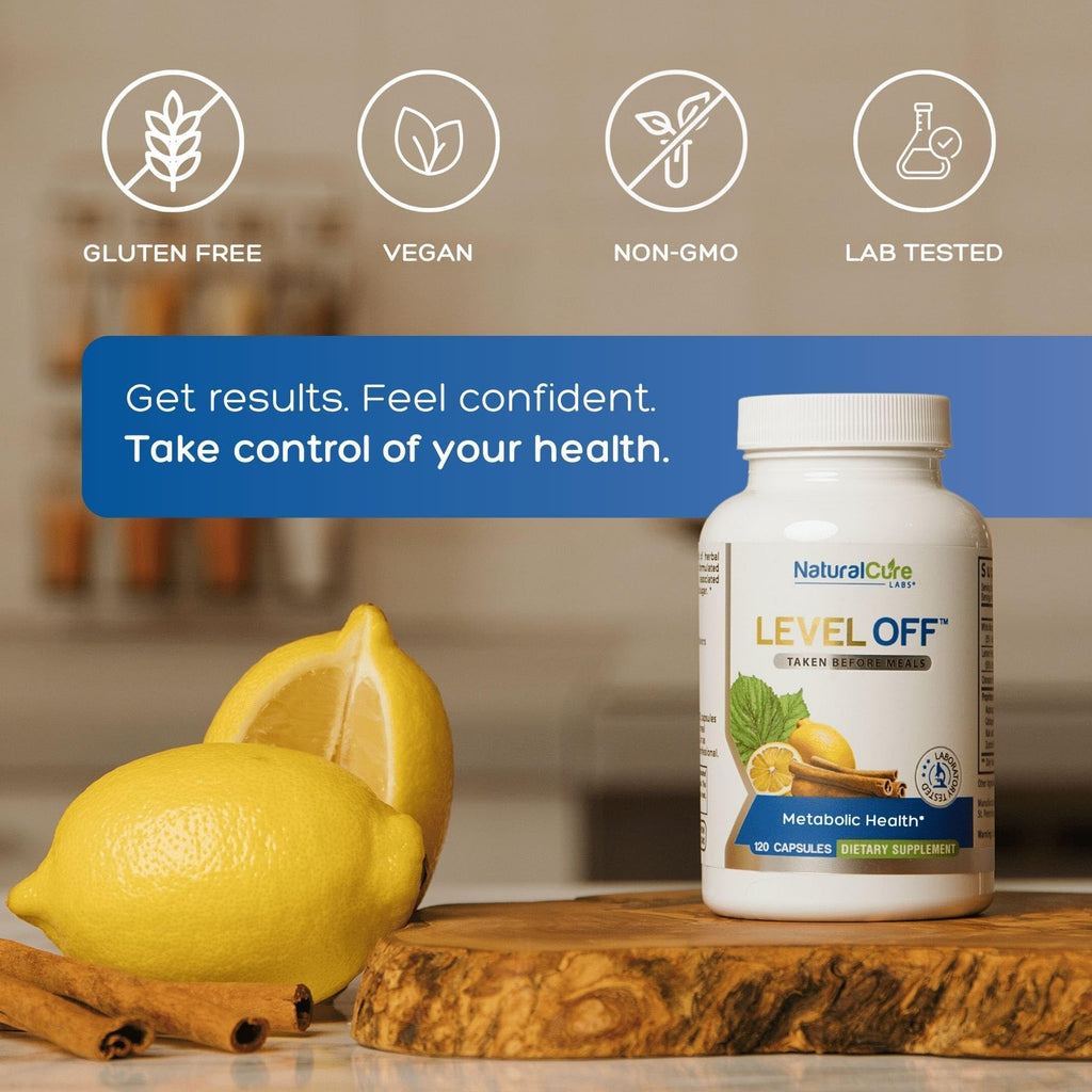 Natural Cure Labs Level Off Anti Spike Formula Glucose Supplement – Capsules for Metabolic Health, Helps Moderate Glucose Spikes, Vegan, Non-GMO, Gluten Free (120 Count (Pack of 1)) - TrustMedUSA